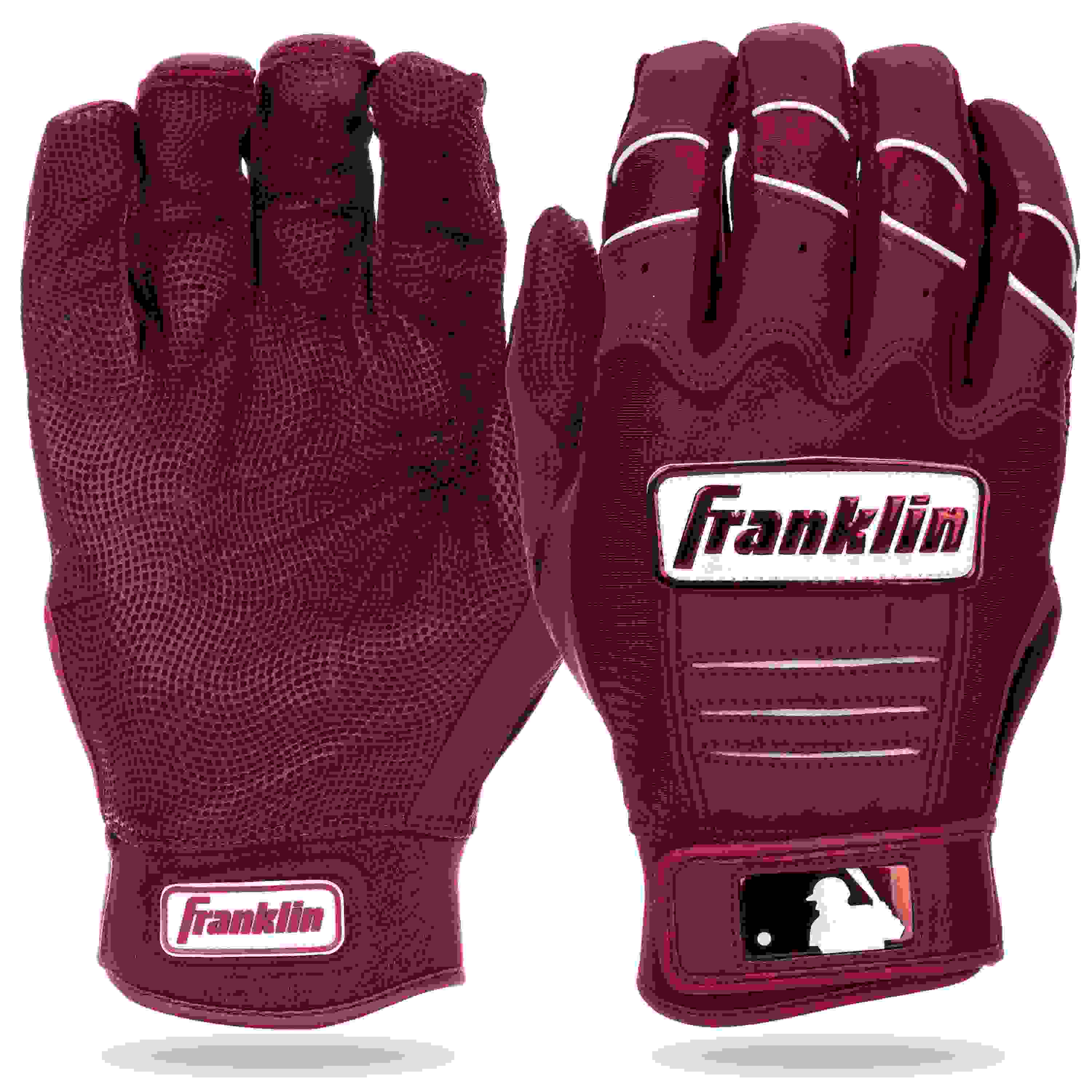 Franklin Sports CFX Pro Hi-Lite Youth Burgundy Batting Gloves